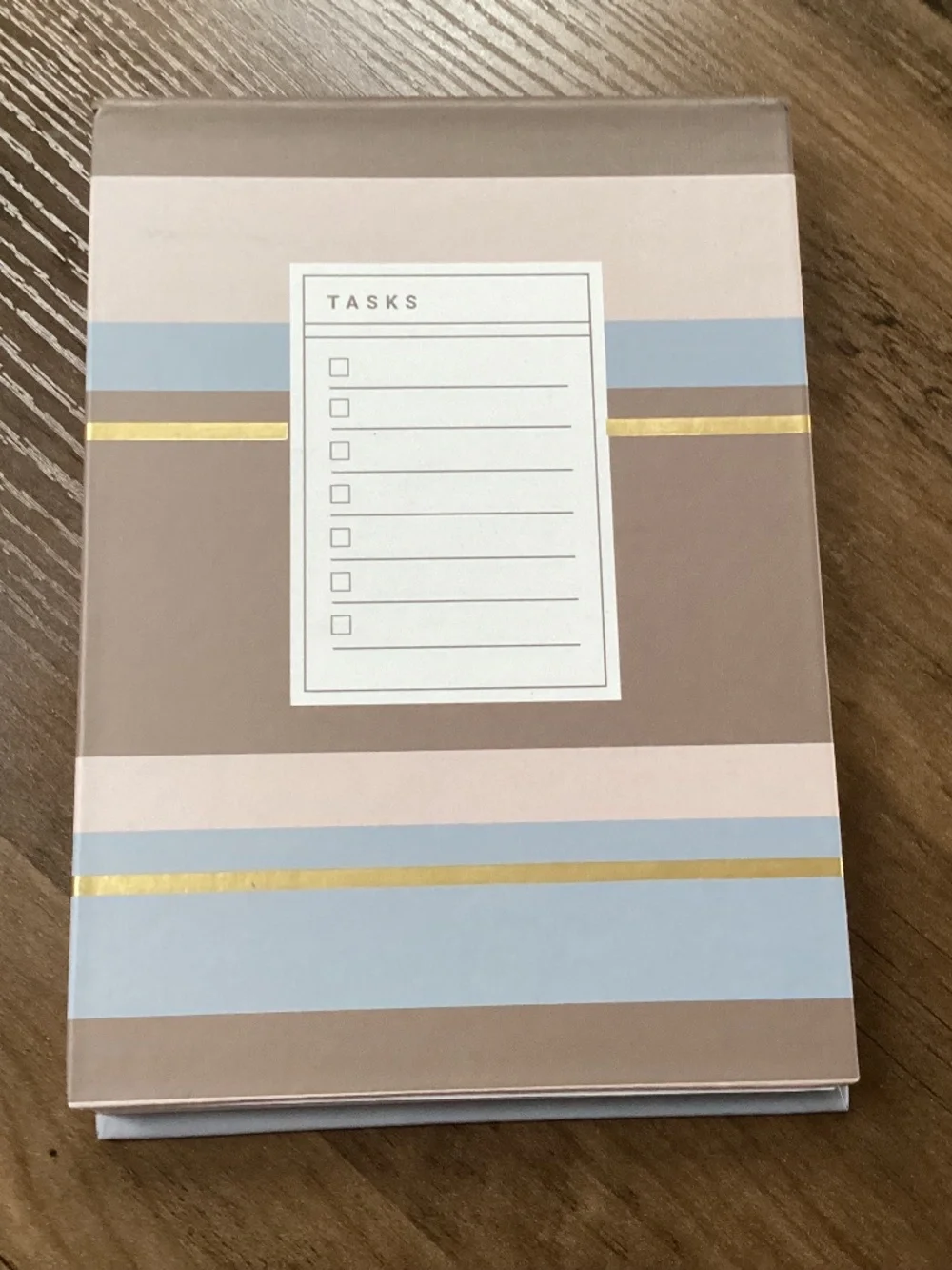 Caliber Hardcover task notebook with a striped pattern New